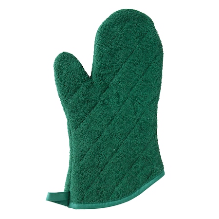 Ritz Value Basics Solid Quilted 100% Cotton Terry Thumb Mitt Hunter Green, PK12 9657145